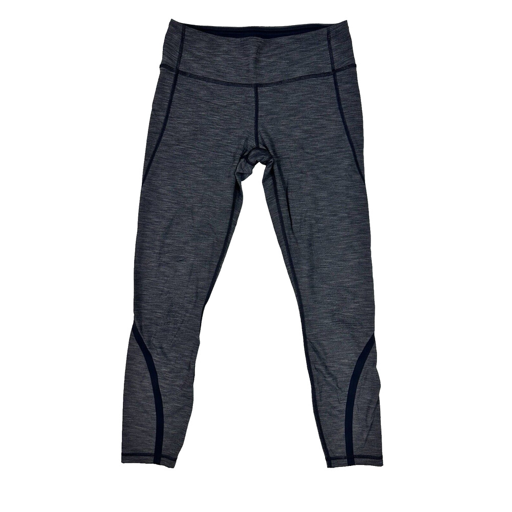 Lululemon On Track Tight Leggings Heathered Black Gray Size 6